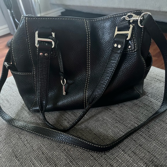 Fossil black pebbled leather purse - Picture 1 of 9